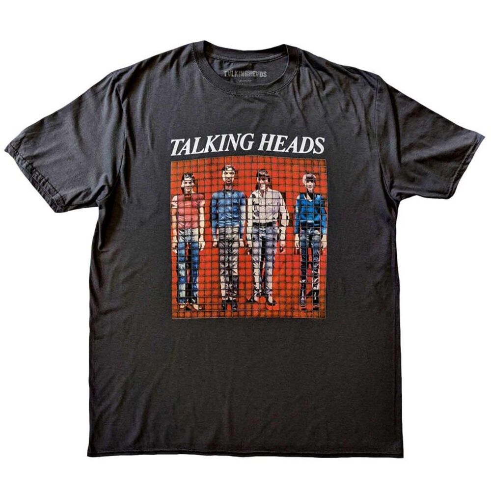 Talking Heads Unisex Adult Pixel Cotton T-Shirt / Charcoal Grey